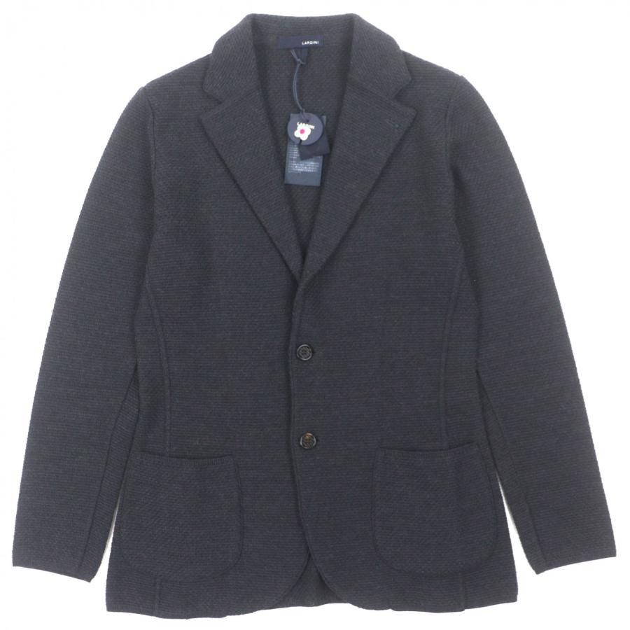 【至高の逸品】LARDINI ニットジャケット ブートニエール ウール100% LARDINI（ラルディーニ） 未使用品▽LARDINI ウール100