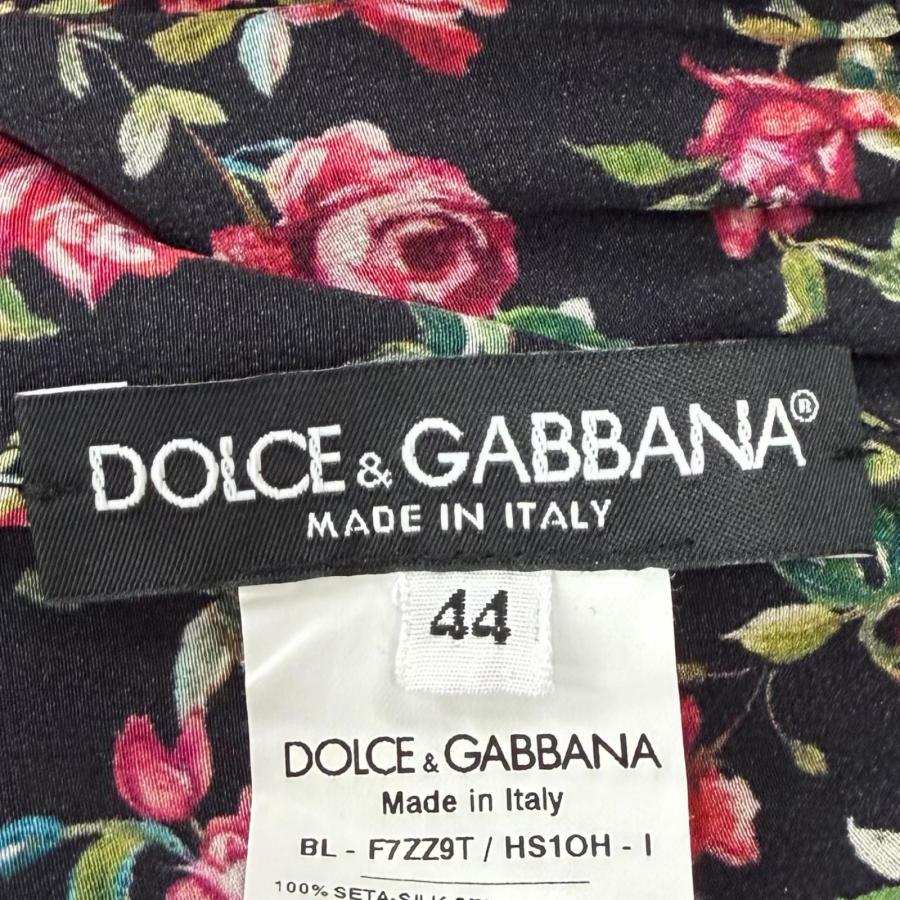 極美品◇DOLCE&GABBANA ドルチェ＆ガッバーナ シルク100％ 花柄 フリル