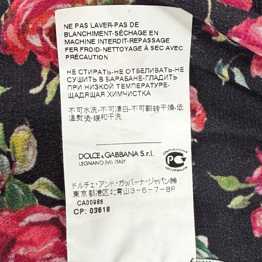 極美品◇DOLCE&GABBANA ドルチェ＆ガッバーナ シルク100％ 花柄 フリル