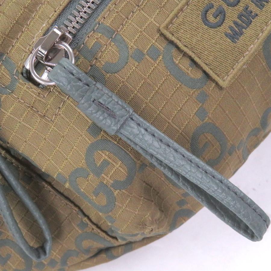 極美品□GUCCI グッチ 792287 リップストップナイロン GGロゴ総柄 ワッペン付き ベルトバッグ ボディバッグ ウエストポーチ カーキ イタリア製 メンズ GUCCI（グッチ） 極美品□GUCCI 792287 リップストップナイロン GGロゴ