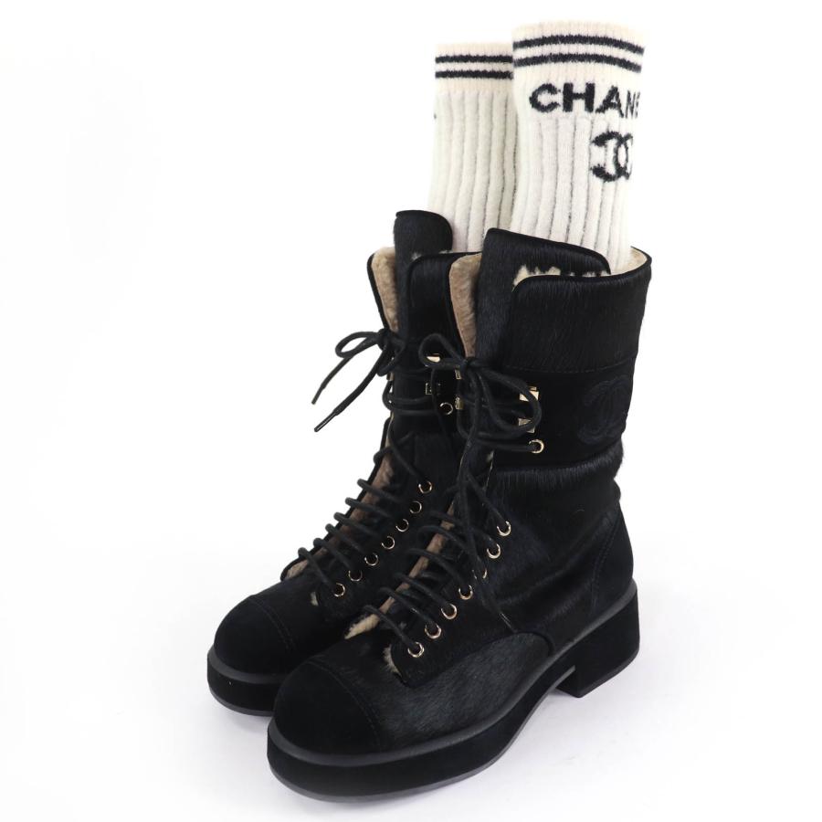 美品！CHANEL シャネル ショートブーツ ブラック 【公式通販】