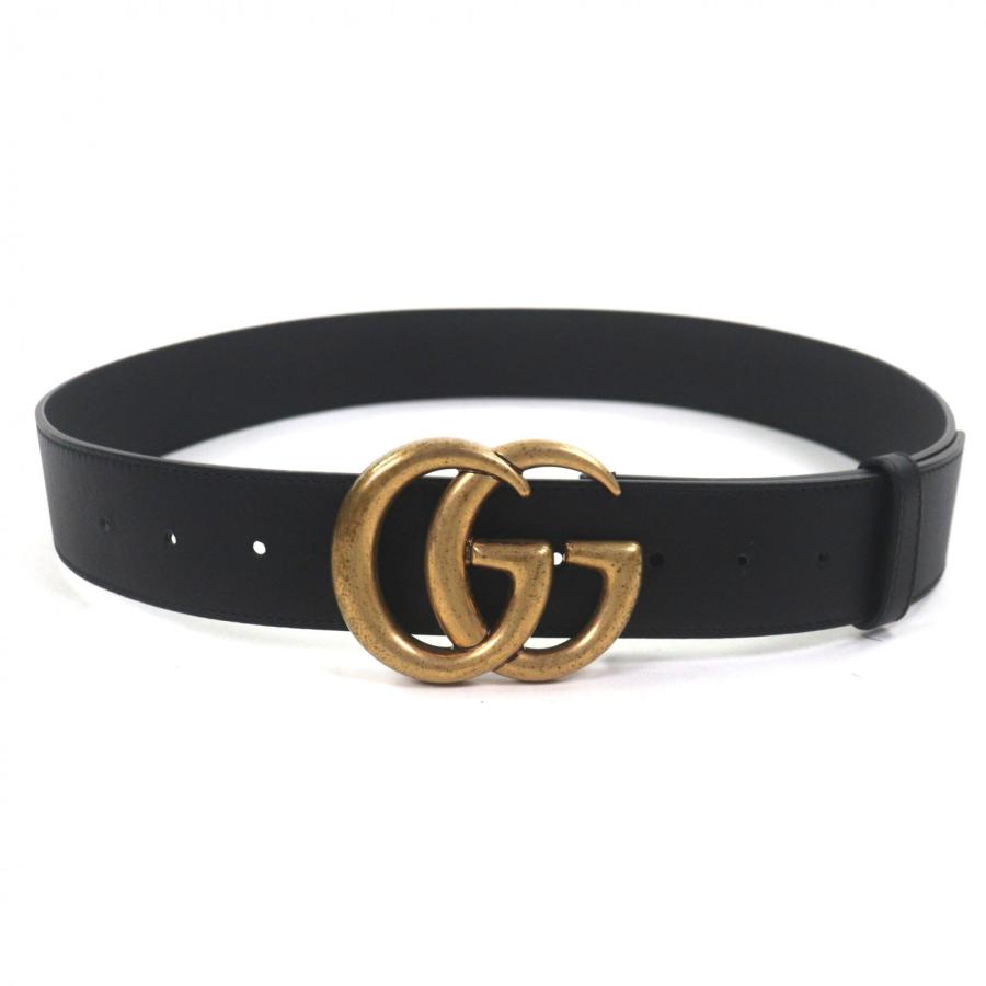 GUCCI（グッチ） 美品▽GUCCI 400593 ダブルG ワイドベルト レザー GG
