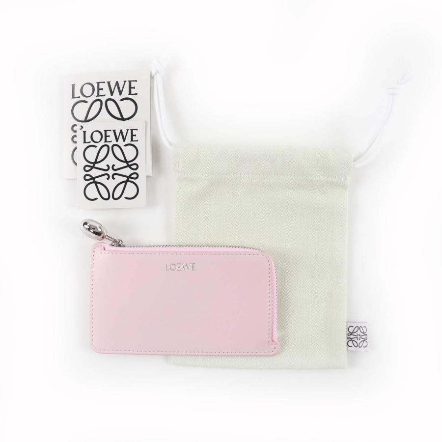 【美品】LOEWE シルバー ラウンドケース　ロエベ LOEWE（ロエベ） 未使用品☆LOEWE CANBZ40X01 ぺブル コインカード