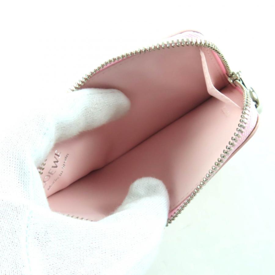 【美品】LOEWE シルバー ラウンドケース　ロエベ LOEWE（ロエベ） 未使用品☆LOEWE CANBZ40X01 ぺブル コインカード