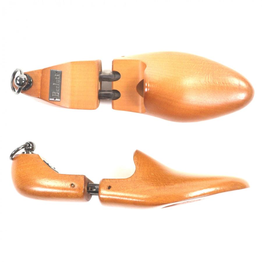 【未使用品】Berluti 木製　シューキーパー　シューツリー ドンドン見直し】美品▽Berluti ベルルッティ ウッド 木製 ロゴ金具