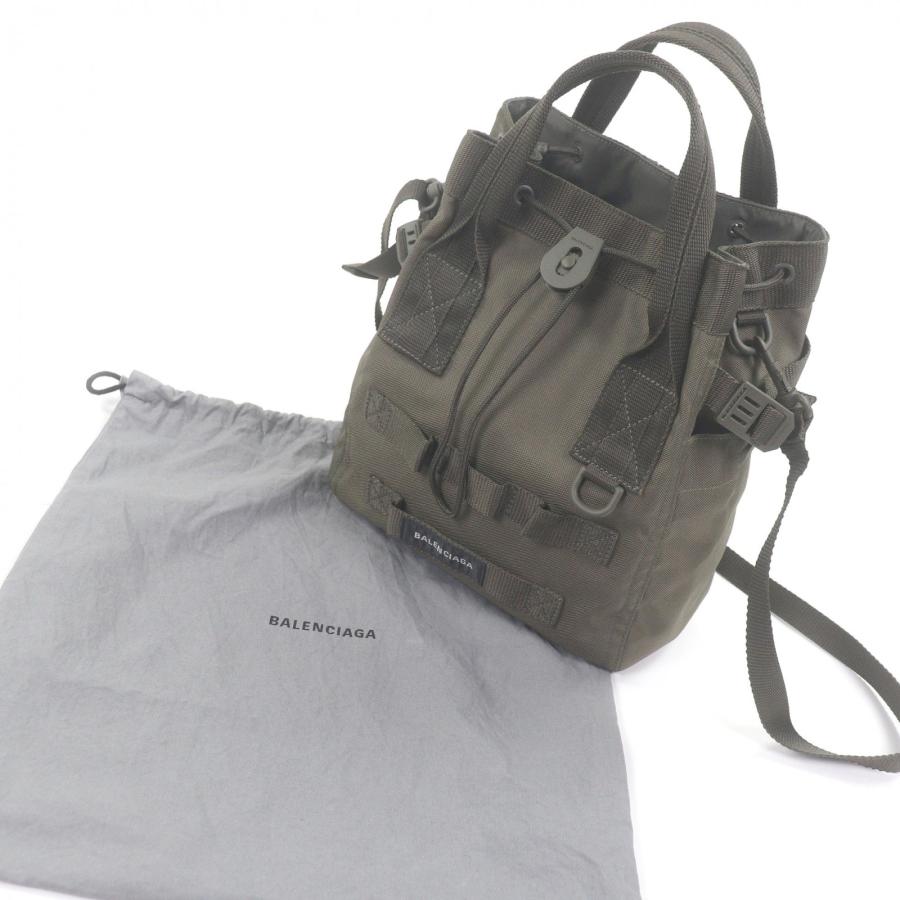極美品□BALENCIAGA バレンシアガ 644029 ARMY アーミー リサイクルポリアミド 2WAY ハンドバッグ ショルダーバッグ ブラック 保存袋付き メンズ BALENCIAGA（バレンシアガ） 美品□BALENCIAGA 644029 ARMY アーミー