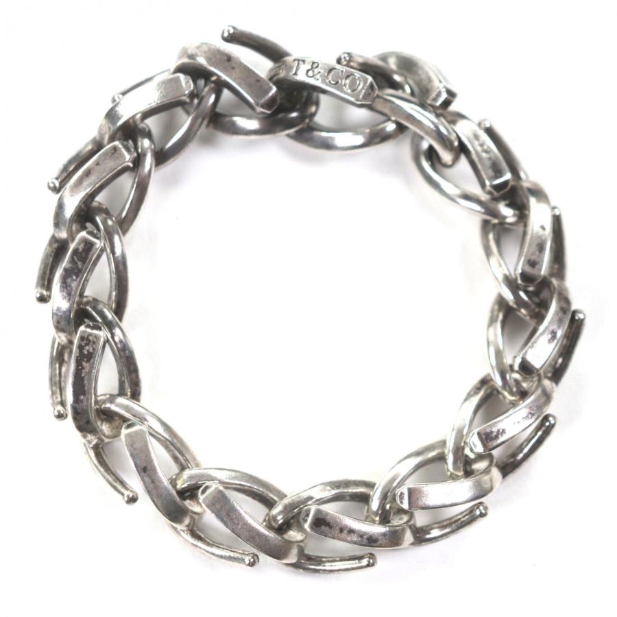 美品! Tiffany フォージ ブレスレット シルバー925 TIFFANY&Co.（ティファニー） 極美品▽TIFFANY&Co. フォージ ラージ