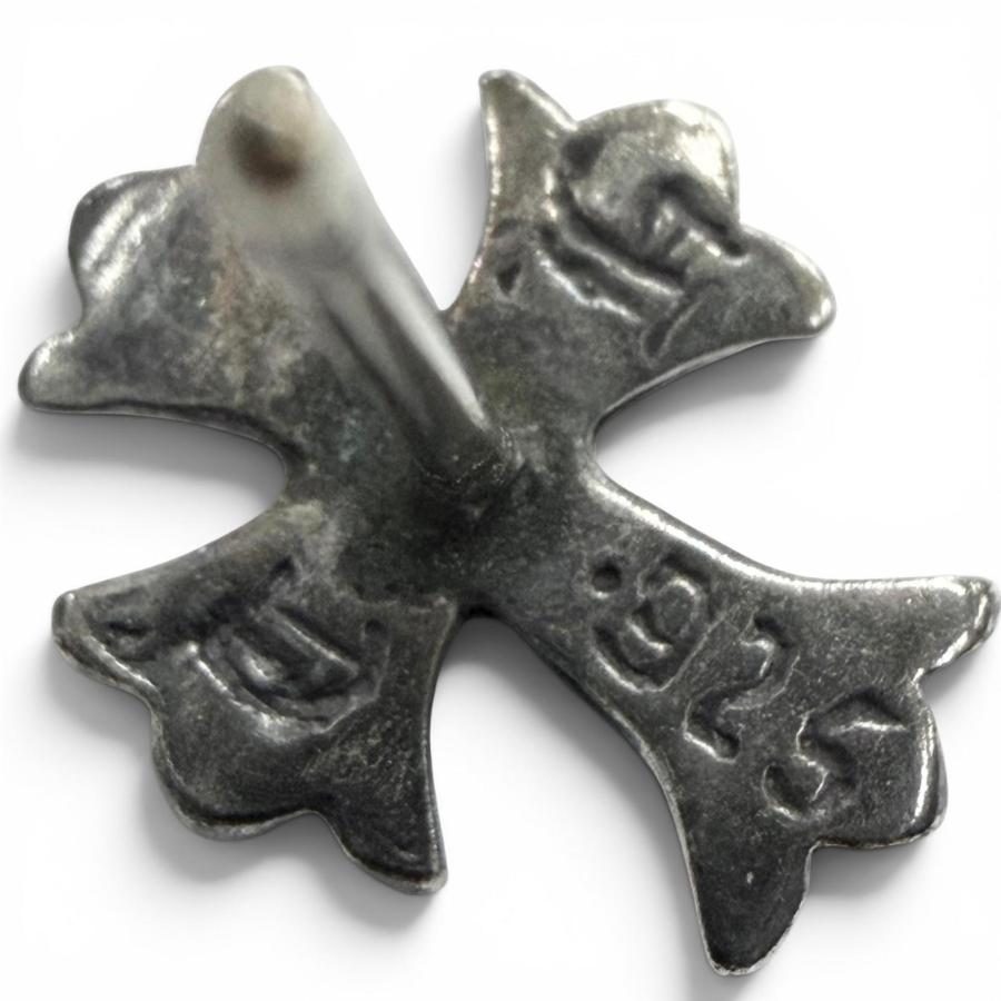 CHROME HEARTS No2 CHクロス スタッド ピアス 1696Q▲ 美品▽CHROME HEARTS クロムハーツ No2 CH CRS FAT CHクロス ファット