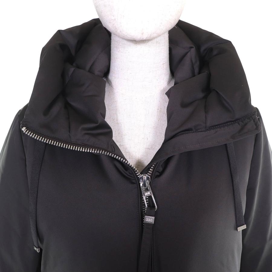 極美品△DUNO デュノ TALIA M MESTRE タリア フード付き ジップアップ ダウンコート ダークグレー系 42 正規品 レディース オススメ◎