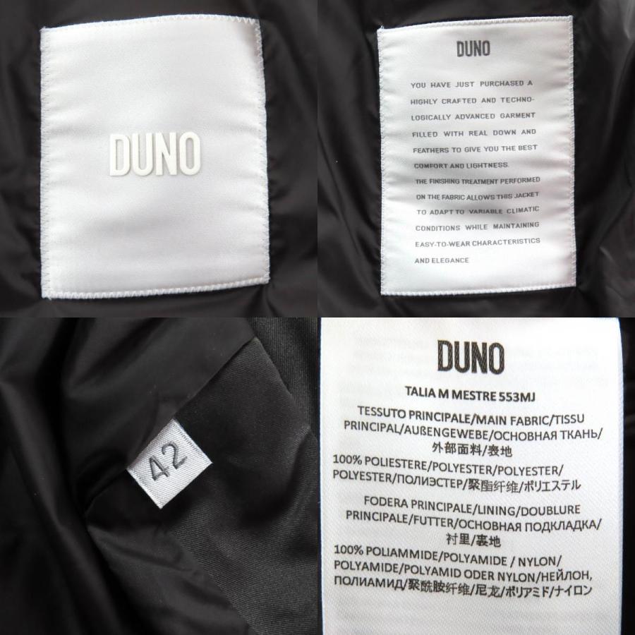 極美品△DUNO デュノ TALIA M MESTRE タリア フード付き ジップアップ ダウンコート ダークグレー系 42 正規品 レディース オススメ◎