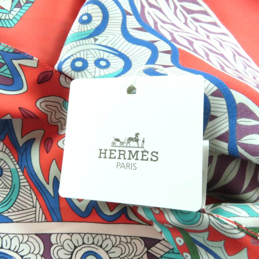 △美品 HERMES エルメス フラワープリント ショートパンツシルク混 総