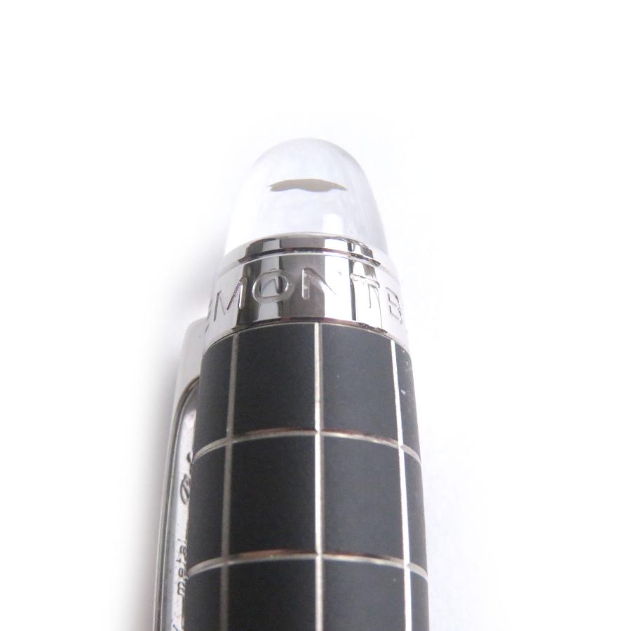 極美品□MONTBLANC モンブラン スターウォーカー ペン先14K Mニブ メタルラバー ウィンドウペン 万年筆 ブラック シルバー ドイツ製_6