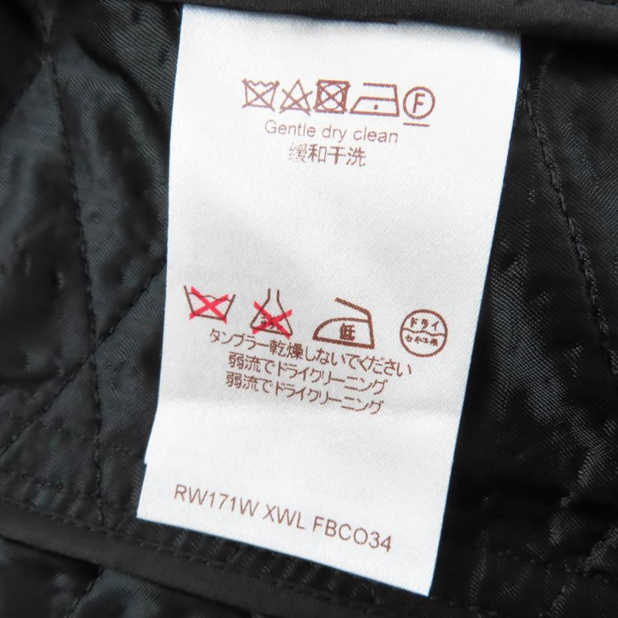 極美品☆LOUIS VUITTON ルイヴィトン レザーパイピング モノグラムフリンジ ノーカラーコート ホワイト インディゴ 34 イタリア製 正規品_7