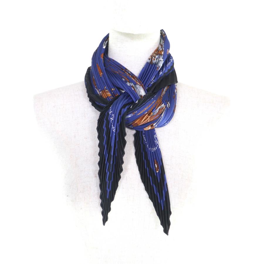 HERMES（エルメス） 極美品☆HERMES カレ90 青い木馬 シルク100