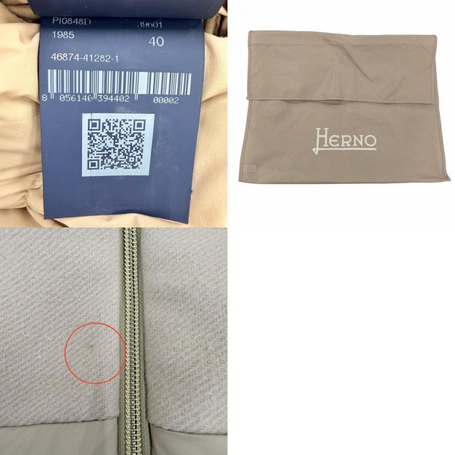HERNO（ヘルノ） 美品◇Herno PI0848D DONNA ウール 切替デザイン ロゴ 
