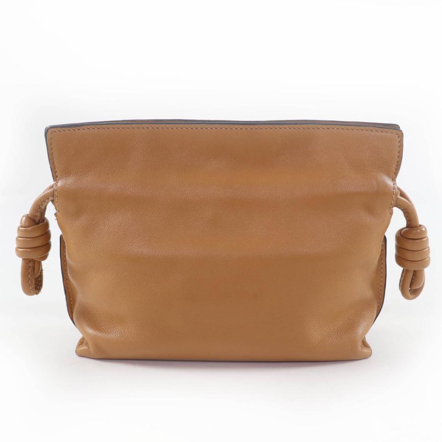 良品☆LOEWE ロエベ A411FC6X01 フラメンコクラッチ ナノ チェーンショルダーバッグ レザー ウォームデザート ショルダーバッグ ブラウンの画像