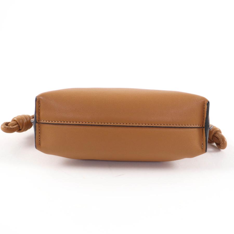 良品☆LOEWE ロエベ A411FC6X01 フラメンコクラッチ ナノ チェーンショルダーバッグ レザー ウォームデザート ショルダーバッグ ブラウンの画像