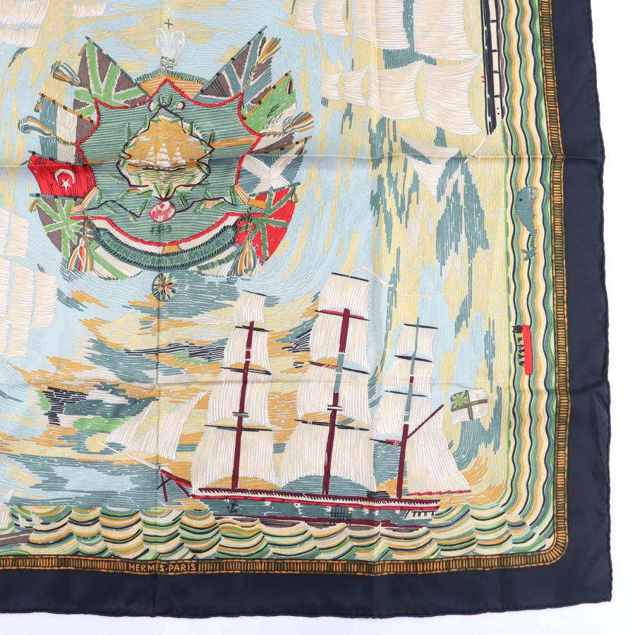 エルメス　HENRY.F.SMITH,SAILOR シルク100％スカーフ HERMES（エルメス） 未使用品☆HERMES カレ90 HENRY F SMITH SAILOR