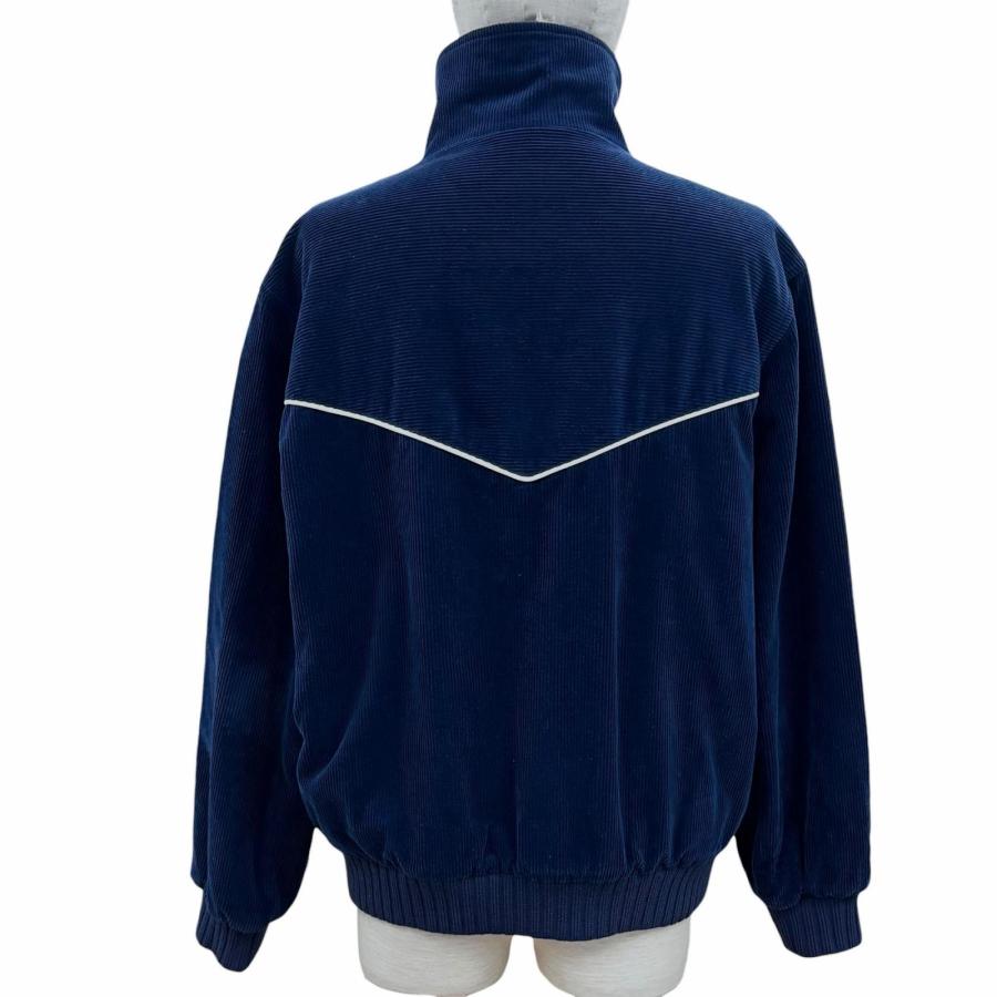 美品◇CELINE セリーヌ 2Q595902T コットン カシミヤ トリオンフジップトップ ハイネック コーデュロイ ジャケット ネイビー S 正規品_2