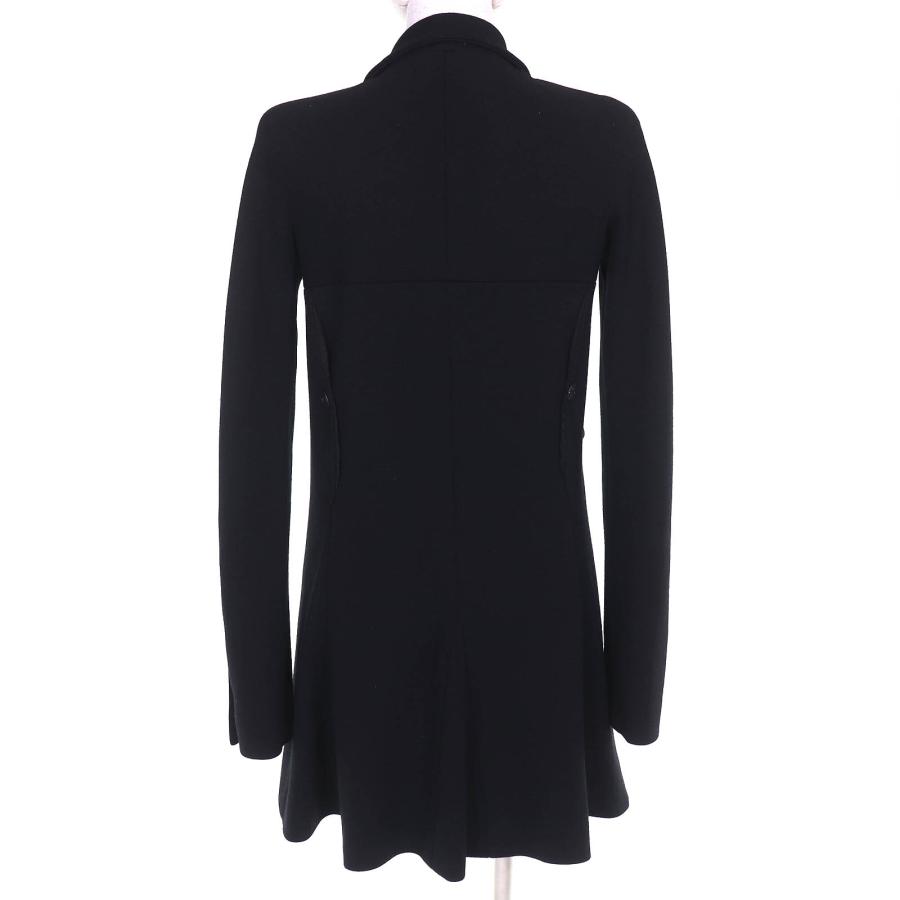 美品△CHANEL シャネル 07A P31269V21533 ココマークボタン ウール100％ コート ブラック 38 ハンガー付き フランス製 レディースの画像