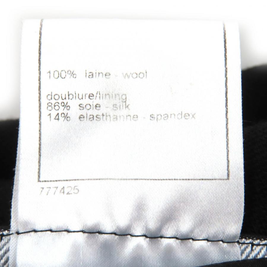 美品△CHANEL シャネル 07A P31269V21533 ココマークボタン ウール100％ コート ブラック 38 ハンガー付き フランス製 レディースの画像