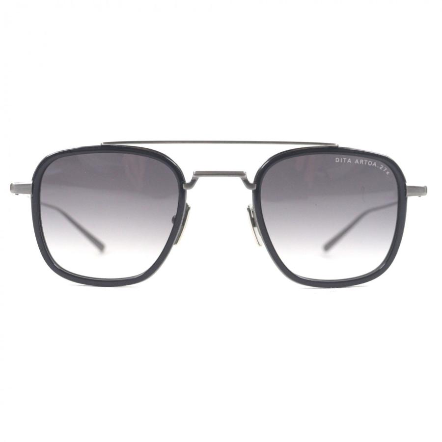未使用品▼DITA ディータ DTS474 ARTOA 27.X ツーブリッジ サングラス ブラック ゴールド レンズ：ブラウン 47□26-145 デモレンズ 日本製 メンズ 定価86,900円 未使用品▽DITA ディータ DTS474 ARTOA 27X ツーブリッジ サングラス