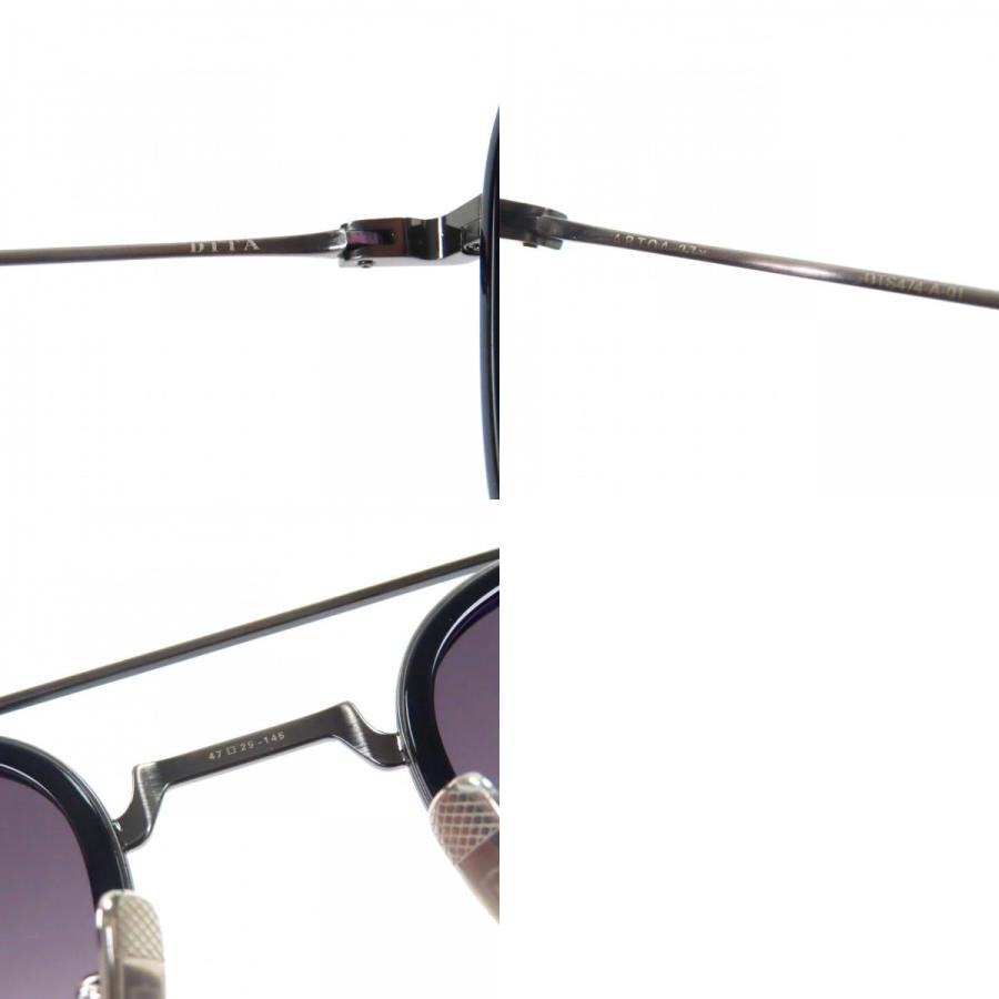 未使用品▼DITA ディータ DTS474 ARTOA 27.X ツーブリッジ サングラス ブラック ゴールド レンズ：ブラウン 47□26-145 デモレンズ 日本製 メンズ 定価86,900円 未使用品▽DITA ディータ DTS474 ARTOA 27X ツーブリッジ サングラス