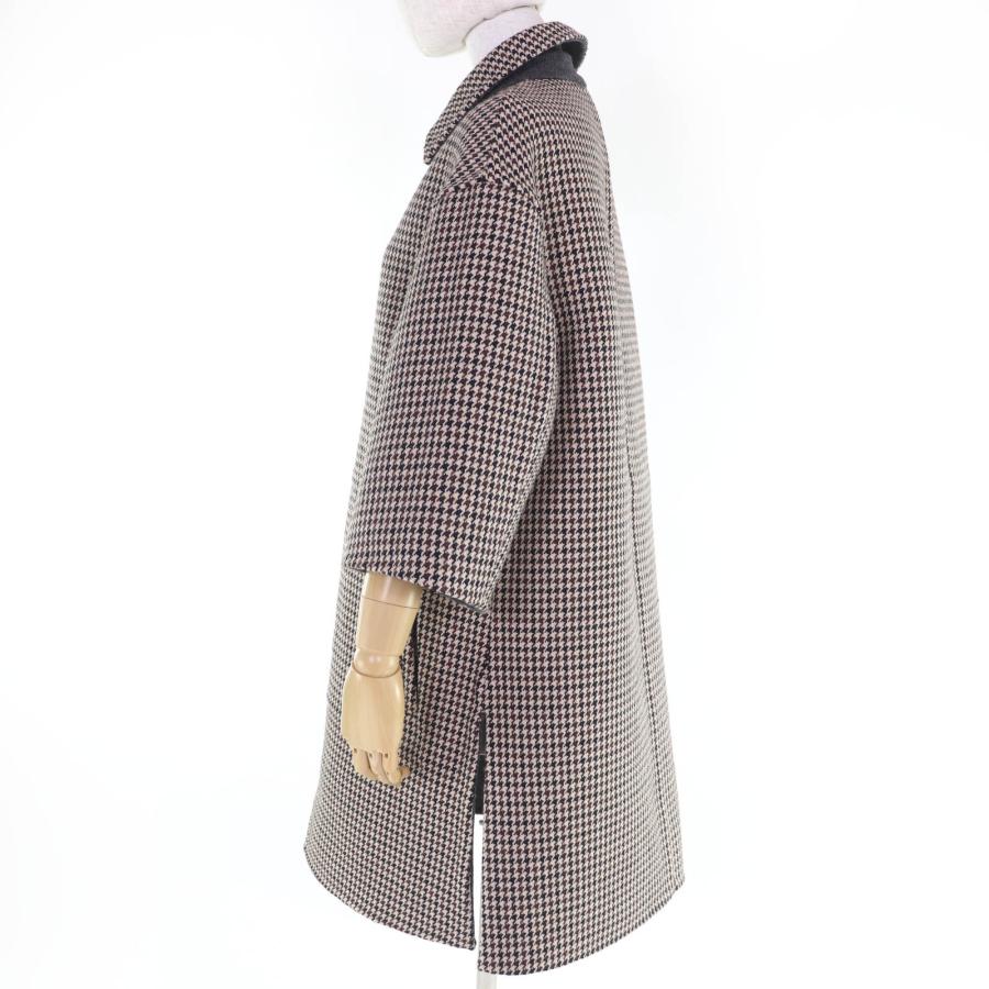 極美品☆BLAMINK ブラミンク 7925-230-0327 ウール シルク混 千鳥格子