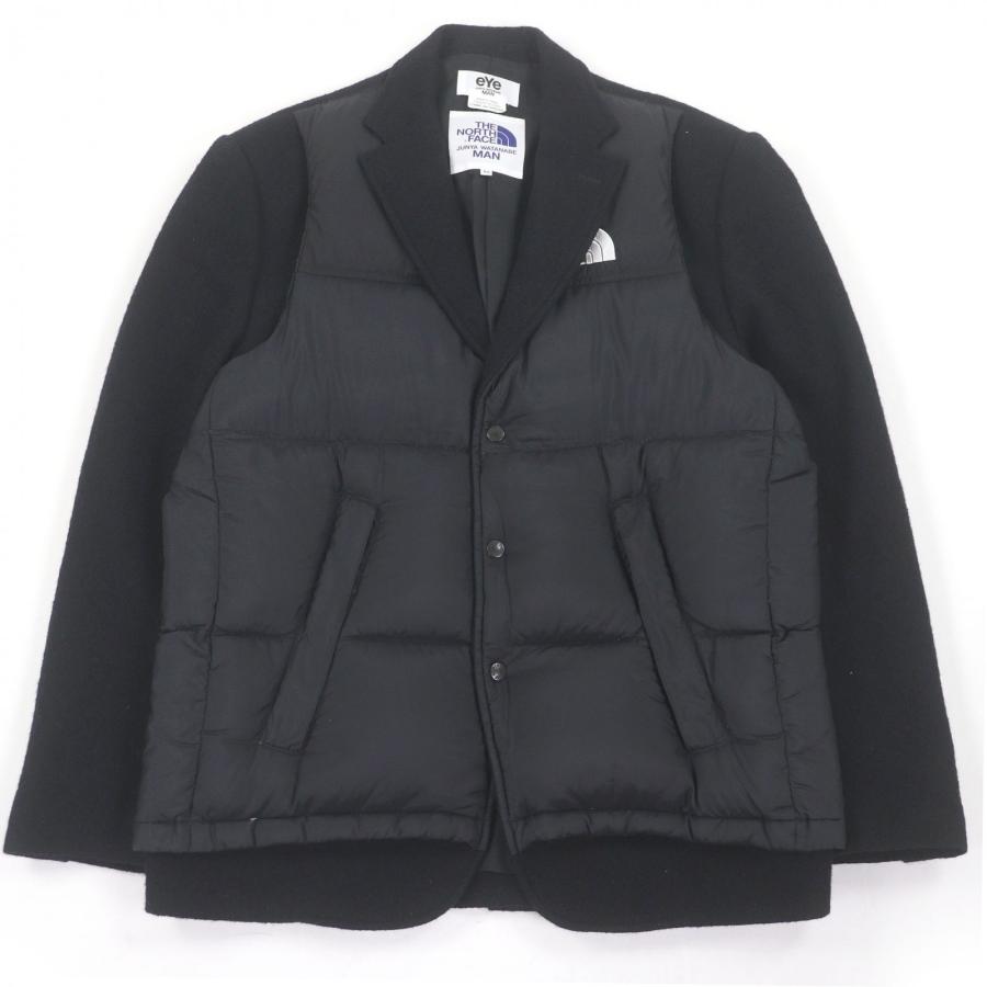 極美品□THE NORTH FACE eYe JUNYA WATANABE MAN ザ・ノースフェイス アイ ジュンヤワタナベ マン 23AW WL-J912 素材切り替え テーラード ダウンジャケット ブラック M 日本製 正規品 メンズ 極美品□ザ・ノースフェイス アイ ジュンヤワタナベ マン 23AW WL-J912