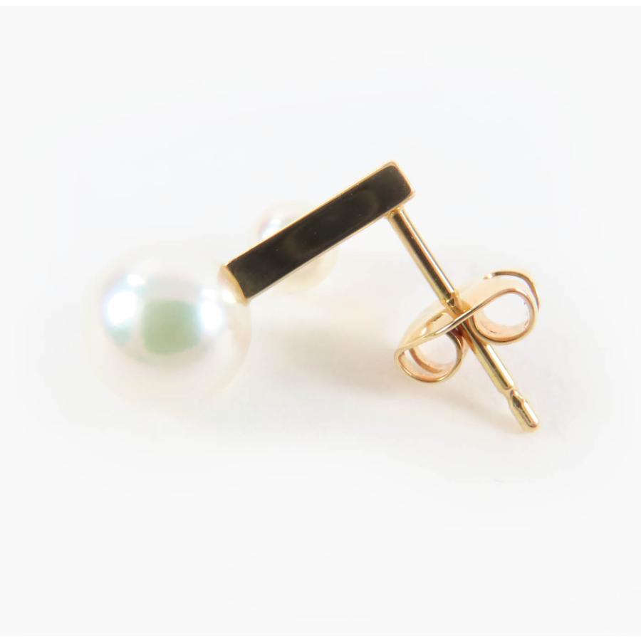 極美品☆TASAKI タサキ バランス ノートピアス 750 あこや真珠 パール 