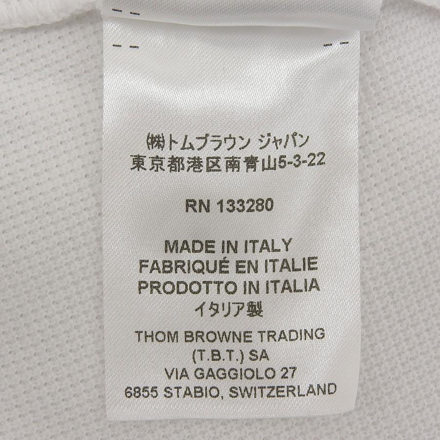 美品▲THOM BROWNE トムブラウン FJD097A コットン100％ 裾トリコロール テニス フレアワンピース 白 38 イタリア製 正規品 レディースの画像