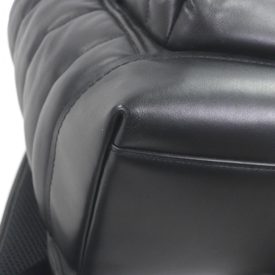 極美品□COACH コーチ C6614 リーグ フラップ バックパック ウィズ キルティング レザー リュックサック デイパック ブラック メンズ_5