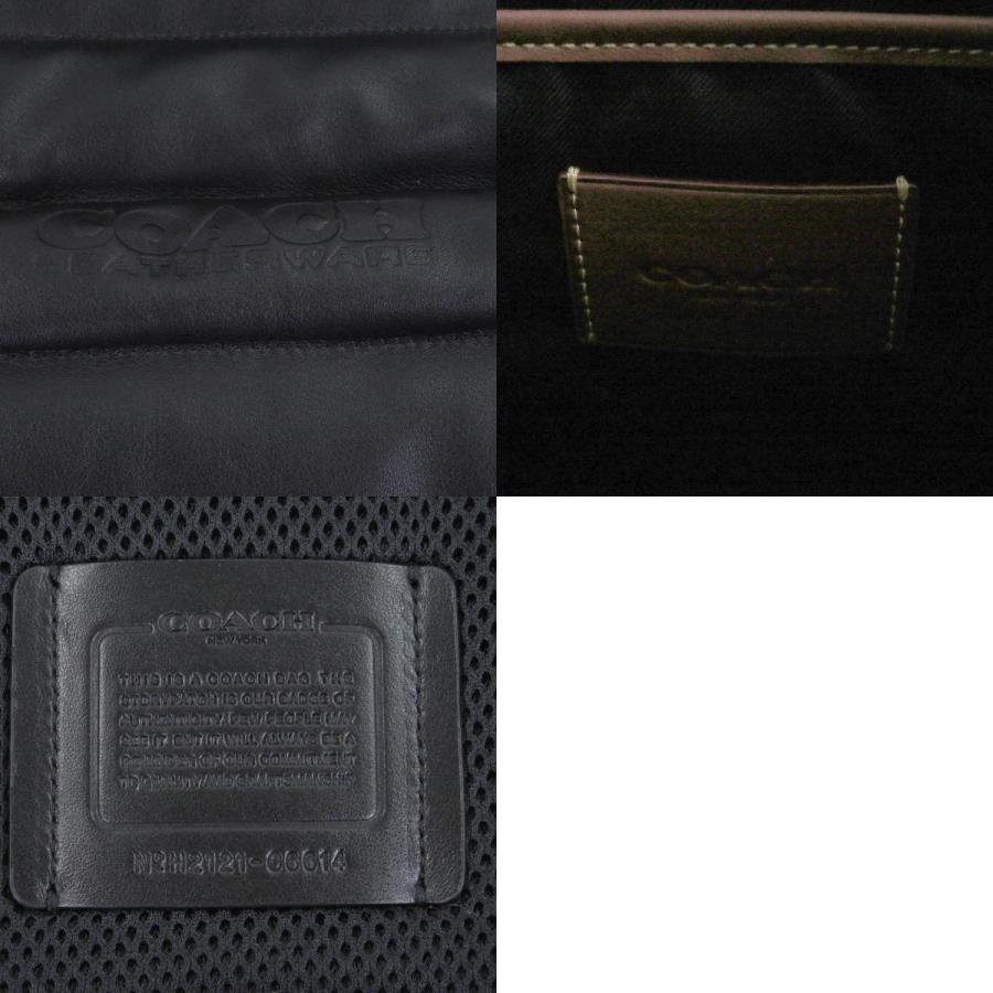 極美品□COACH コーチ C6614 リーグ フラップ バックパック ウィズ キルティング レザー リュックサック デイパック ブラック メンズ_9