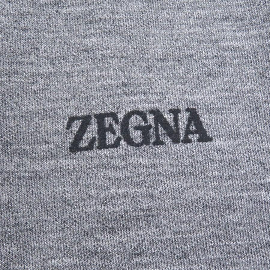 極美品□Zegna ゼニア ロゴ刺繍 カシミヤ55％ スタンドカラー