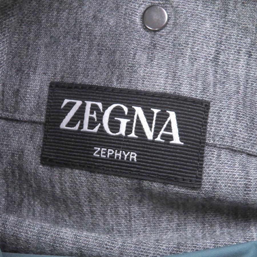 極美品□Zegna ゼニア ロゴ刺繍 カシミヤ55％ スタンドカラー