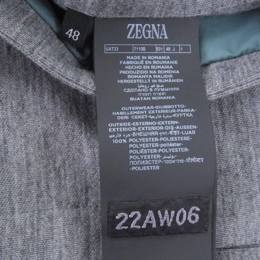 極美品□Zegna ゼニア ロゴ刺繍 カシミヤ55％ スタンドカラー