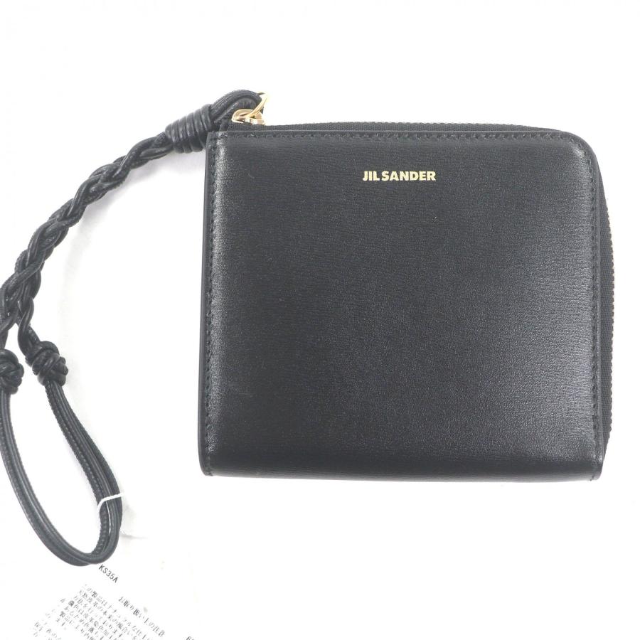 未使用品□JIL SANDER ジルサンダー J07UI0017 CREDIT CARD PURSE TANGLE レザー コンパクトウォレット カードケース ブラック 箱・保存袋付き イタリア製 メンズ JIL SANDER（ジルサンダー） 未使用品□JIL SANDER J07UI0017 CREDIT