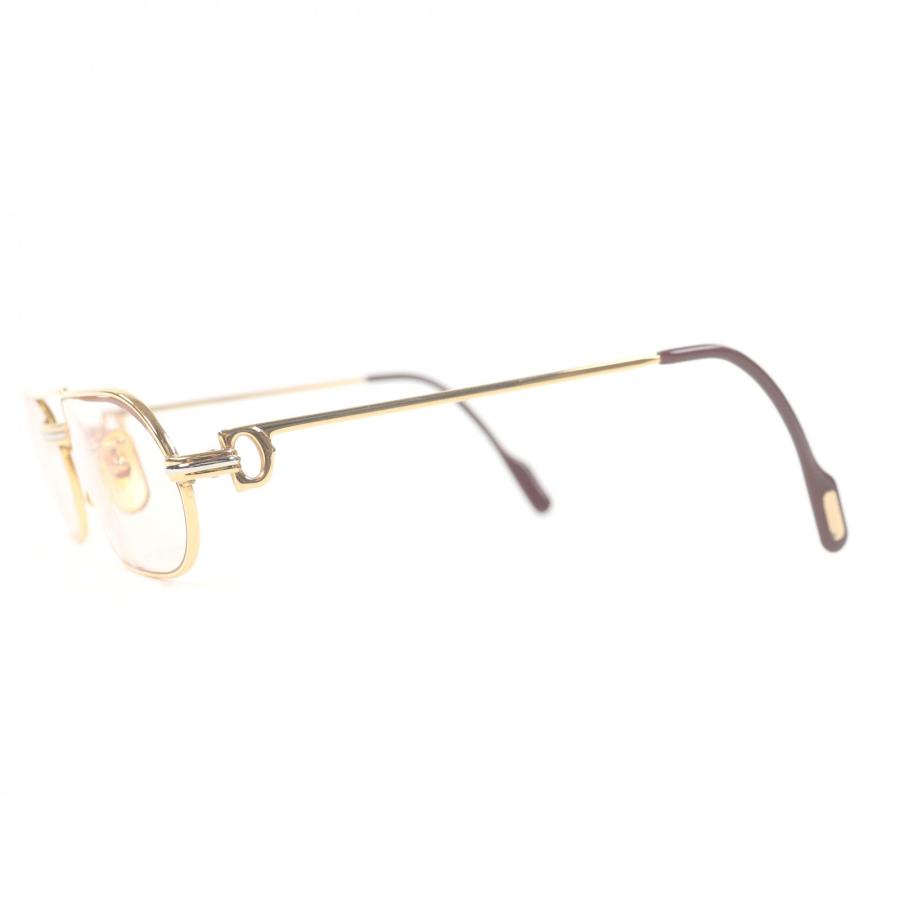 Cartier トリニティ メガネ Cartier（カルティエ） 良品□Cartier トリニティ ツーブリッジ メガネ