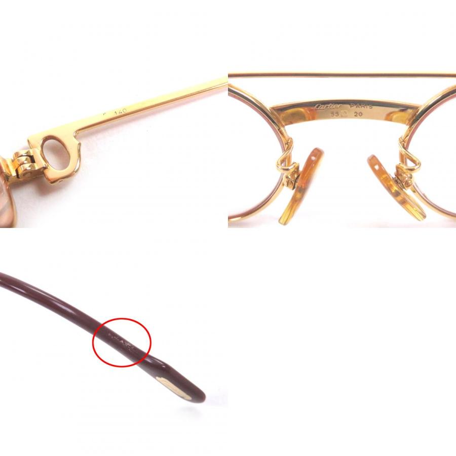 Cartier（カルティエ） 良品□Cartier トリニティ ツーブリッジ メガネ