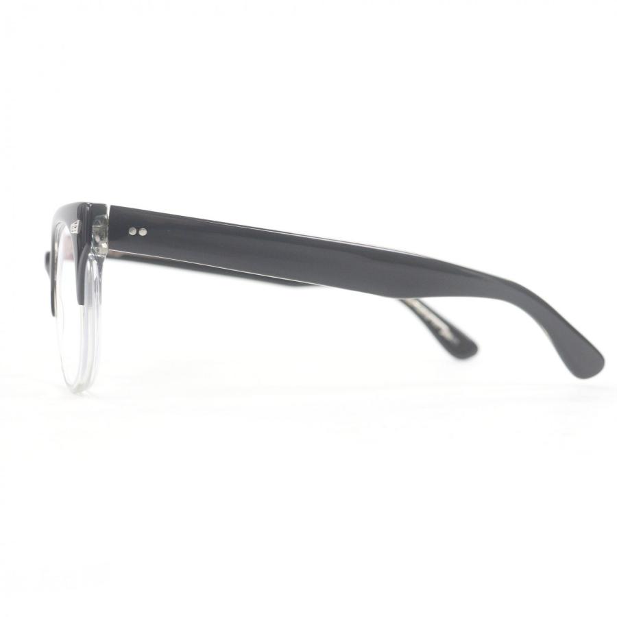 美品□EFFECTOR NEIGHBORHOOD エフェクター ネイバーフッド Prot ウェリントン メガネ 眼鏡 アイウェア ブラック クリア 度入り 日本製