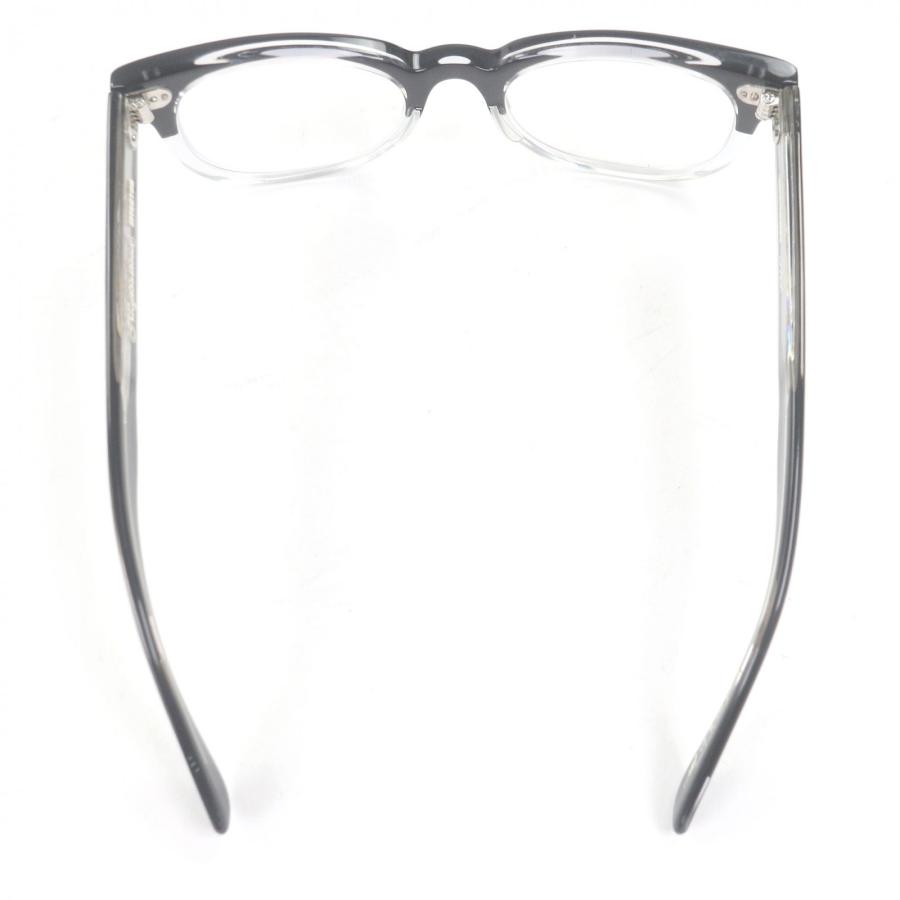 美品□EFFECTOR NEIGHBORHOOD エフェクター ネイバーフッド Prot ウェリントン メガネ 眼鏡 アイウェア ブラック クリア 度入り 日本製