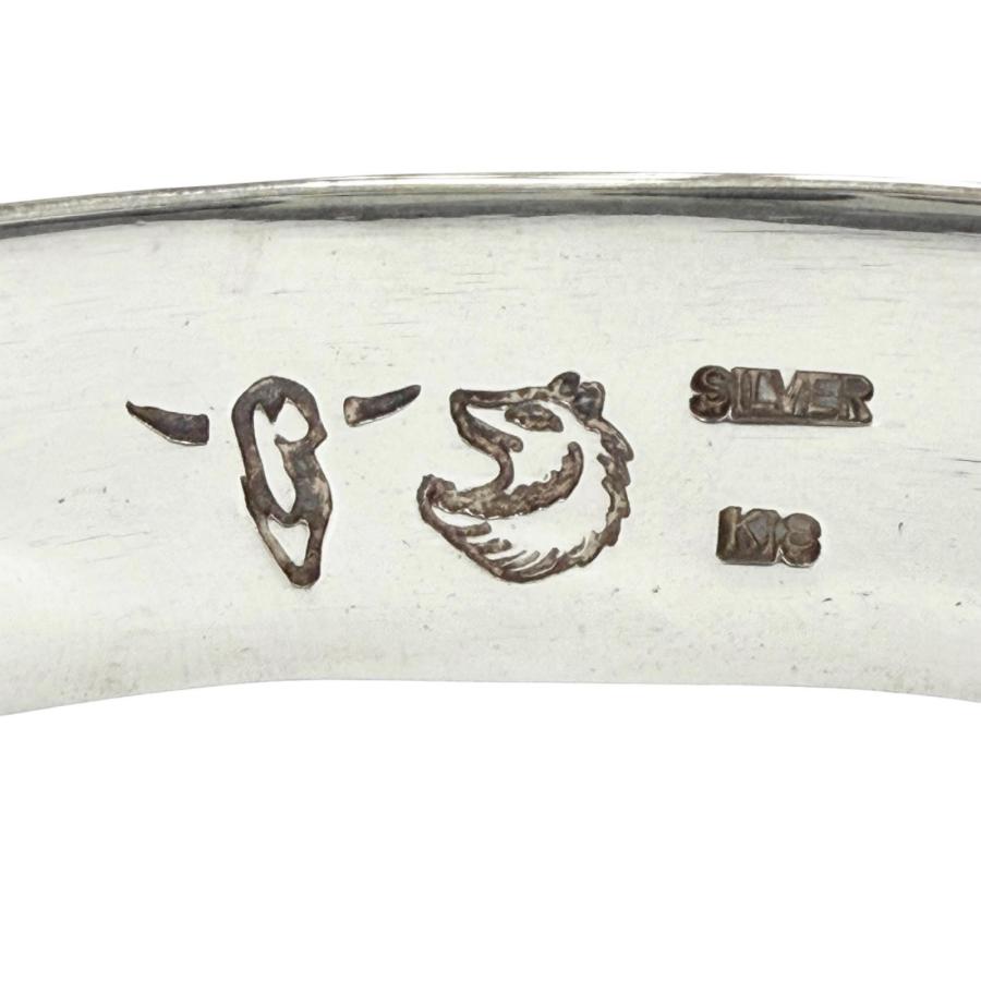 美品▽TADY&KING タディアンドキング 925 K18 平打ちバングル ロング