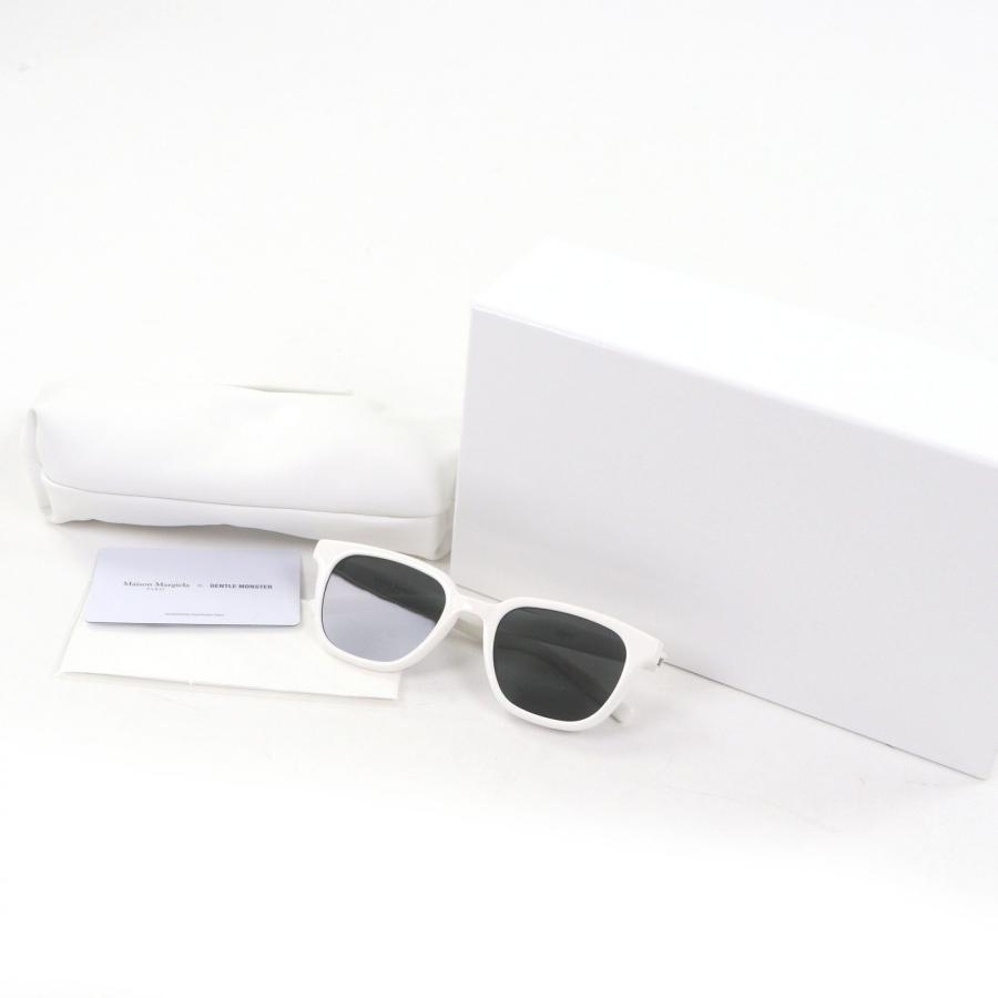美品□MAISON MARGIELA 8 GentleMonster メゾンマルジェラ 8 ジェントルモンスター MM007 ウェリントン サングラス ホワイト 53□22-144 箱・ケース付き メンズ 美品□MAISON MARGIELA 8 GentleMonster メゾンマルジェラ ジェントル