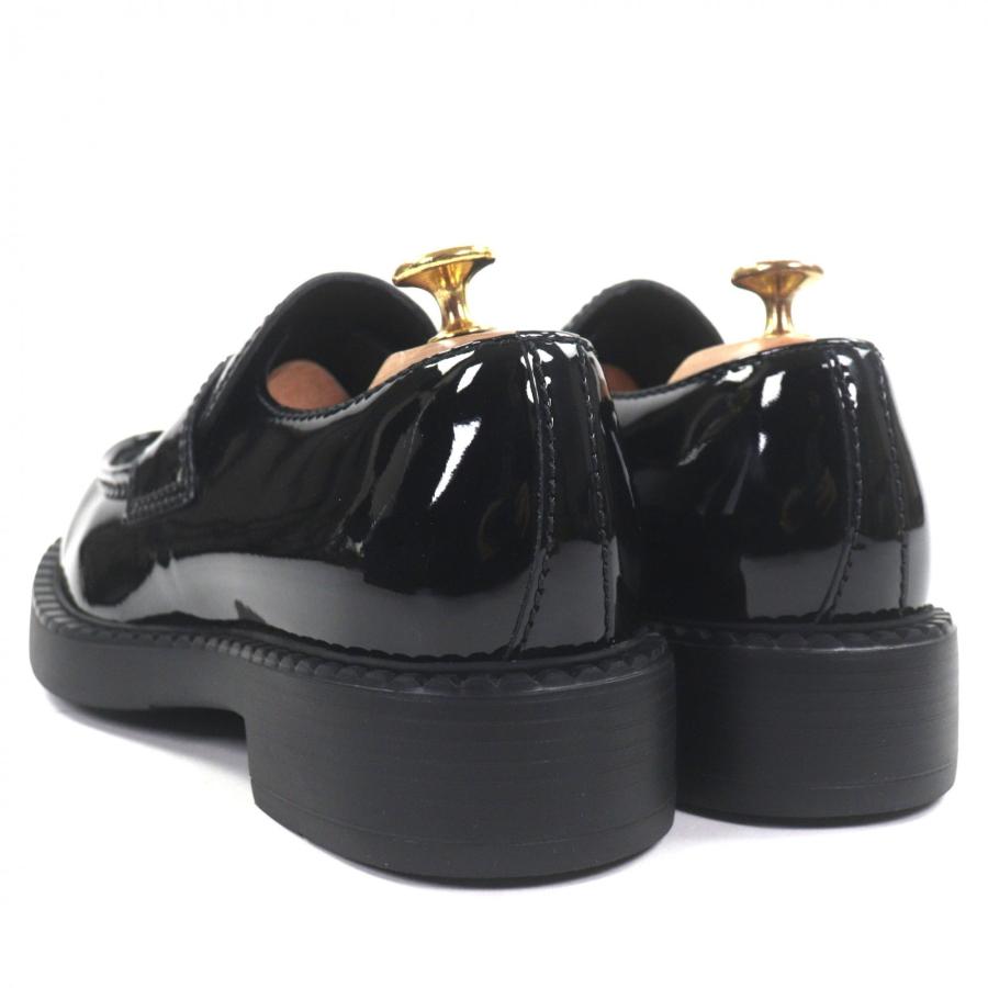 プラダ　チョコレートパテントレザー　７1/2  ☆  美品 PRADA（プラダ） 未使用品▽PRADA 2DE127 チョコレート パテントレザー