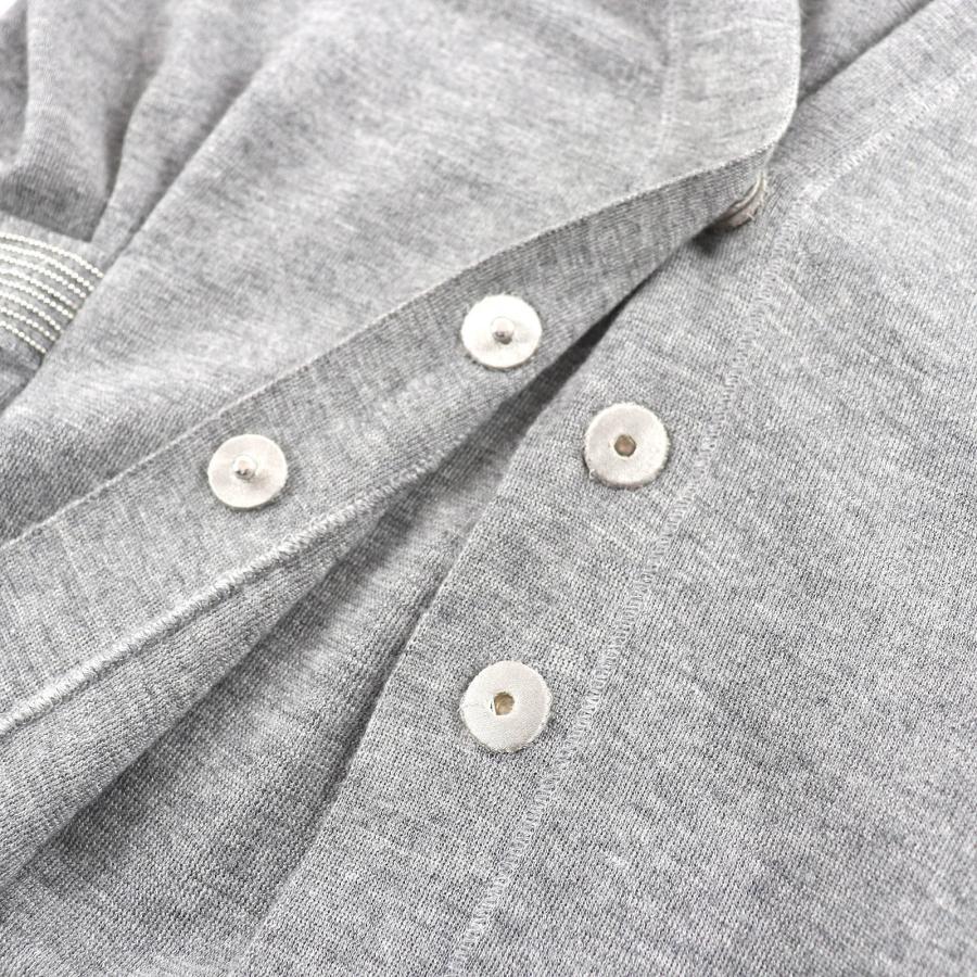 美品△Brunello Cucinelli ブルネロクチネリ カシミヤ シルク モニーレ装飾 Vネック 長袖 ロング ニット カーディガン グレー L イタリア製 正規品 レディース オススメ◎ 美品△Brunello Cucinelli ブルネロクチネリ カシミヤ シルク モニーレ