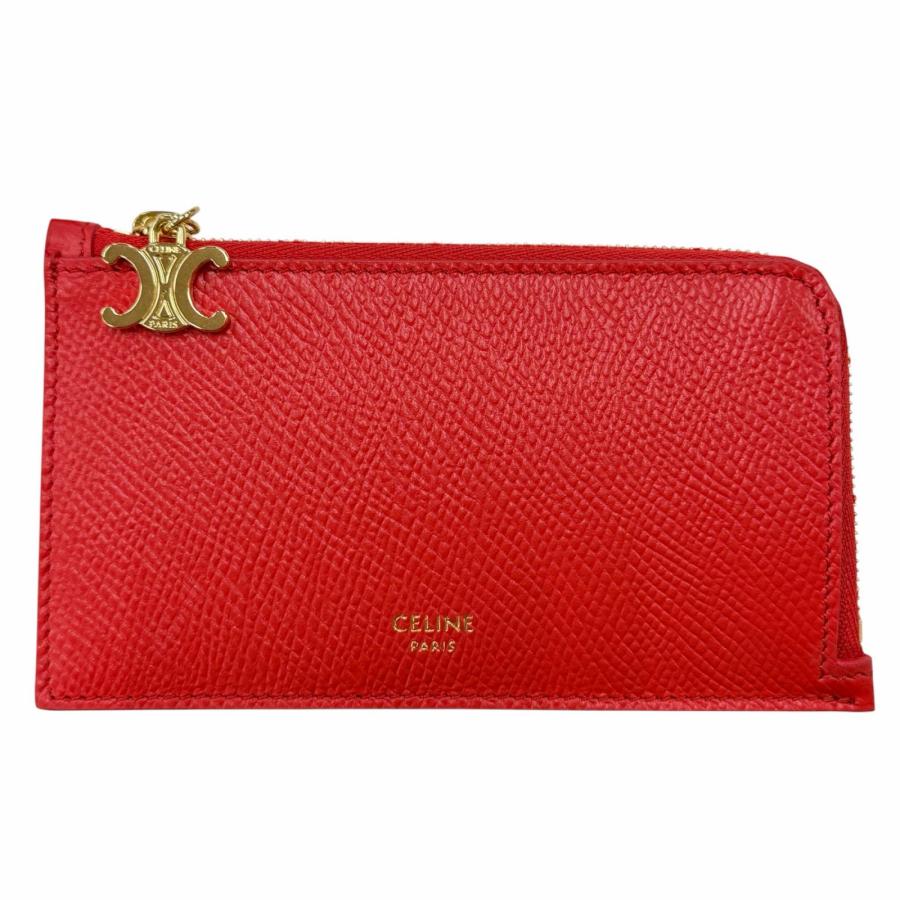 ◇極美品◇セリーヌ ラージジップウォレット トリオンフ×ゴールド金具