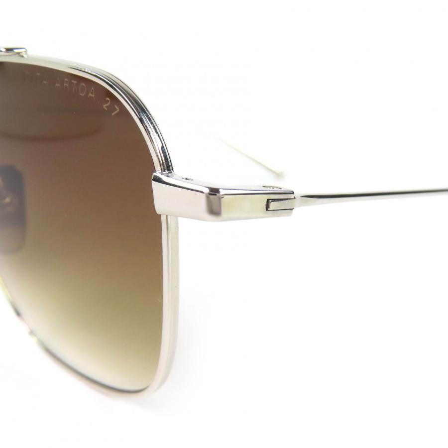未使用品△DITA ディータ DTS163 ARTOA.27 ツーブリッジ スクエア サングラス アイウェア シルバー 50□22-145 デモレンズ 日本製 メンズ 定価81,400円 未使用△DITA ディータ DTS163 ARTOA.27 ツーブリッジ スクエア