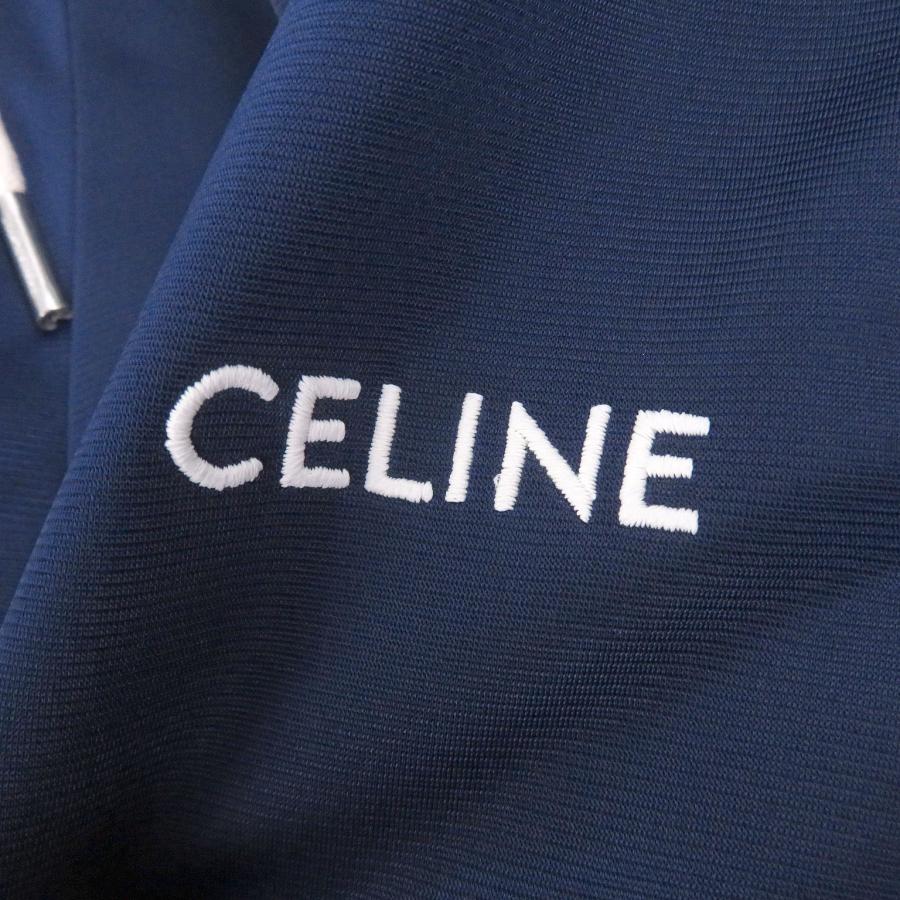 未使用品□CELINE セリーヌ 2Z722859W ロゴ刺繍 サイドライン ジャージ トラックパンツ ネイビー ホワイト M イタリア製 正規品 メンズ CELINE（セリーヌ） 未使用品□CELINE 2Z722859W ロゴ刺繍 サイド