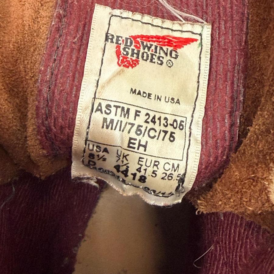 良品▽RED WING レッドウィング 4418 STEEL TOE スチールトゥ レザー