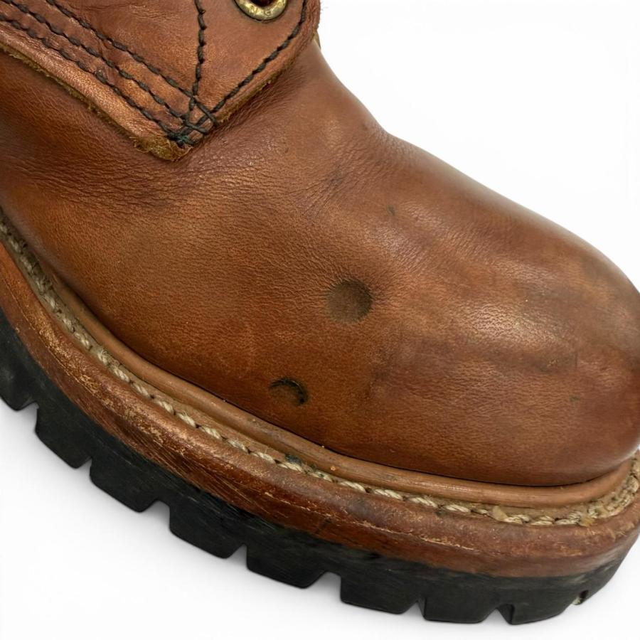 良品▼RED WING レッドウィング 4418 STEEL TOE スチールトゥ レザー レースアップ ロガーブーツ ワークブーツ ブラウン 8.5 USA メンズ 良品▽RED WING レッドウィング 4418 STEEL TOE スチールトゥ レザー